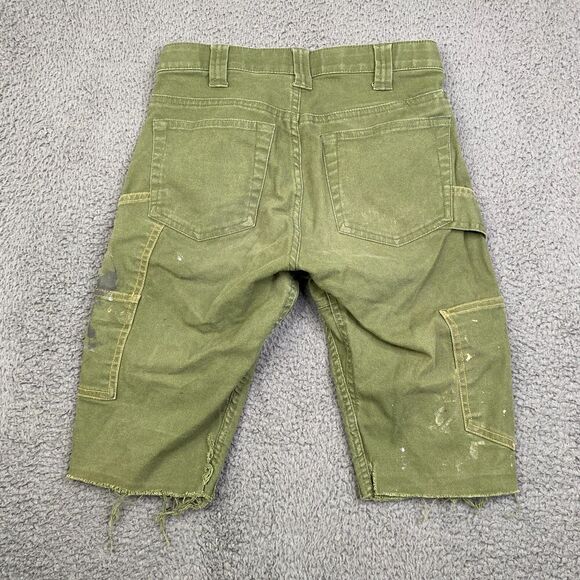 Dovetail Workwear Maven Slim Short Women’s 00 Green Grunge Cut Off - Picture 9 of 9
